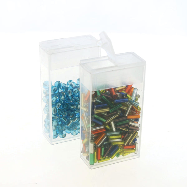 Storage, Small Flip Top Clear Boxes, Set of 4