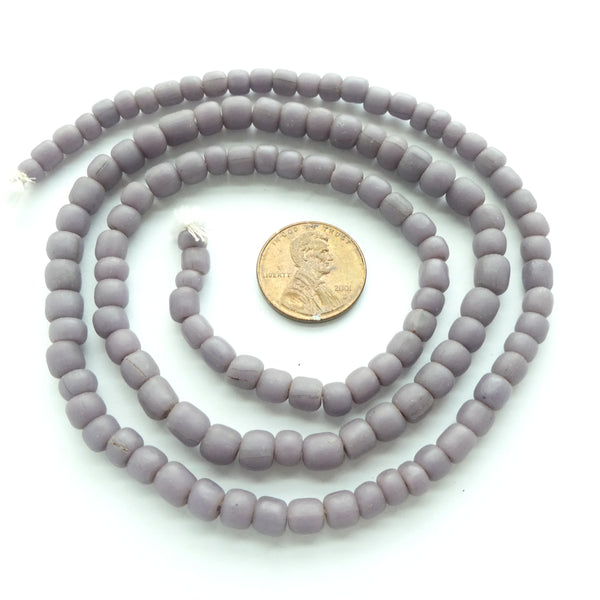Indonesian Spacer Beads, 4-6mm, Lavender Matte, 23" Strands