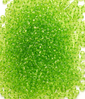 Seed Beads, Size 8, Translucent Olivine