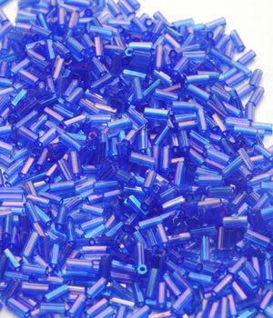 Bugle Beads, Size 2, Sapphire AB