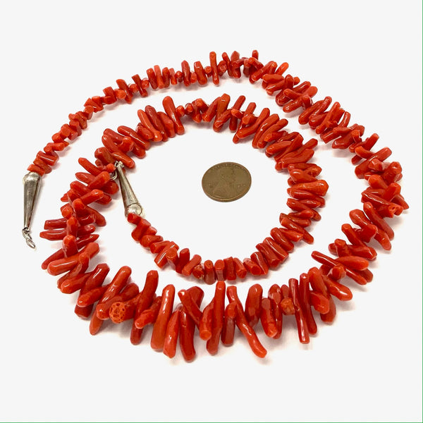 Tunisan branch coral beads Bead-Zone.com