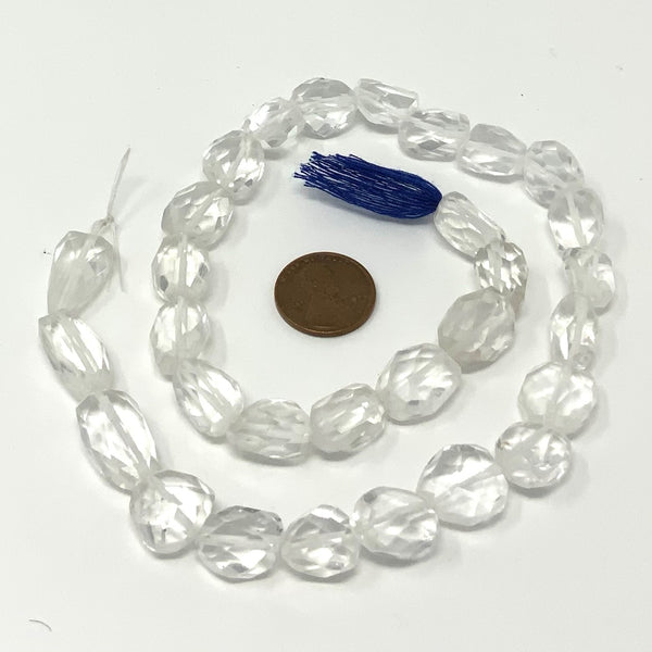 Clear rock Crystal faceted beads Bead-Zone.com