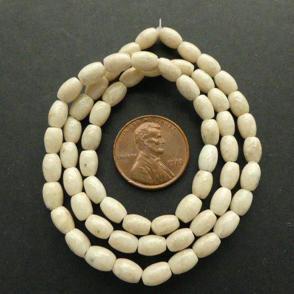Riverstone, Rice Shape 6x4mm, on 16-inch Strands