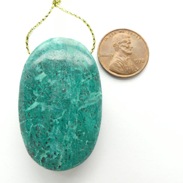 Chrysocholla, Oval Pendant 42x27mm