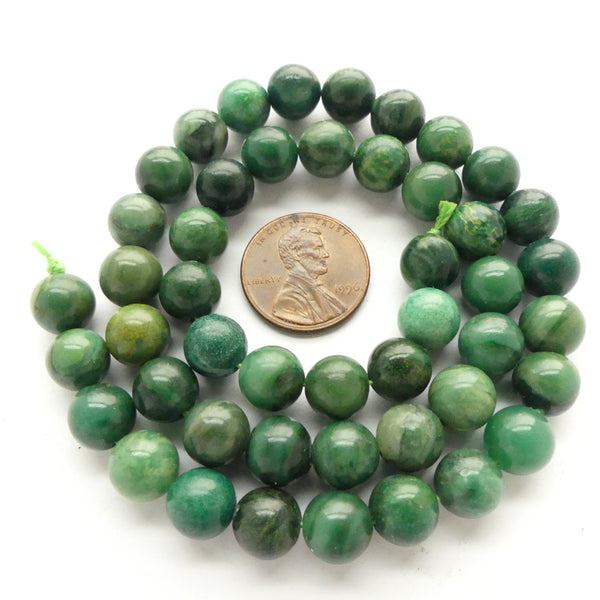 African Jade, 8mm Round on 16-inch Strands
