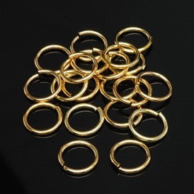 Packaged Findings, Gold Tone Jump Rings 10mm, Pkg 20