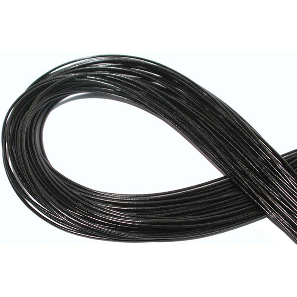 Leather Cord, Black Greek Round 1.5mm, Sold by the Yard
