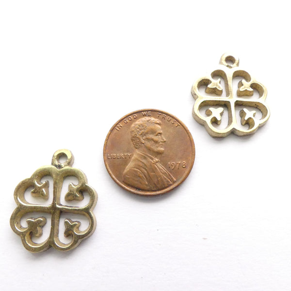 Adinkara Pendants, Brass, Nyame Dua, Small, 19mm long