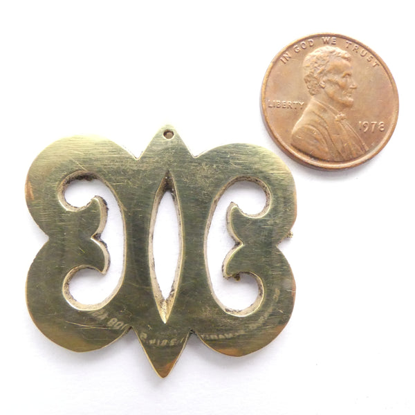 Adinkara Pendants, Brass, Hye Wo Nhye, Large, 30mm long