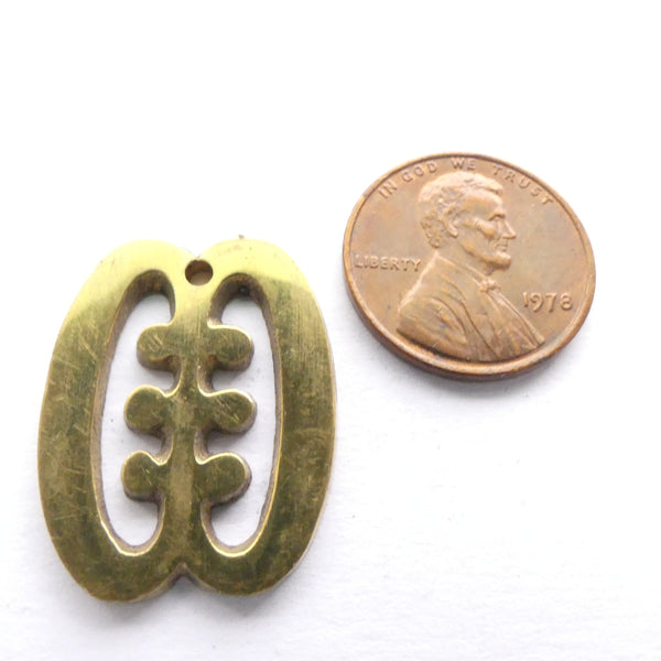 Adinkara Pendants, Brass, Ese Ne Tekream, Medium, 24mm long