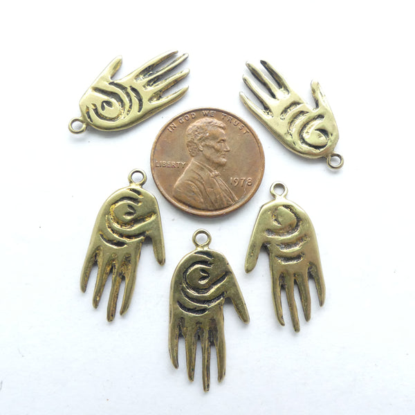 Bronze, Casting by Nancy J. Young of Rock Art Handprints, 25mm, Sold Individually