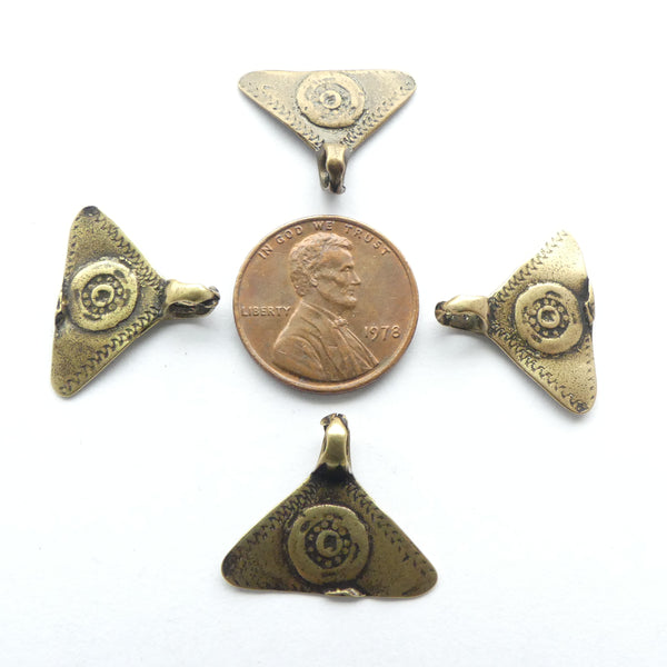 Bronze, Triangle Pendants, Nancy J. Young, 17x20mm