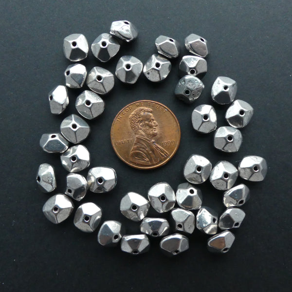 Cast Faceted Rondelles 5x8mm, Bag of 30 grams