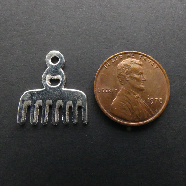 Adinkara Pendants, Silver, Duafe, Small, 12x12mm