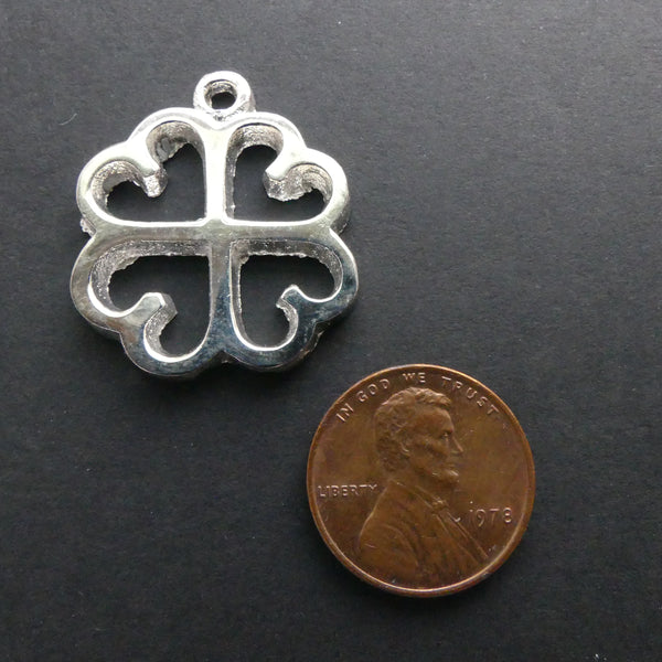 Adinkara Pendants, Silver, Nyame Dua, Medium, 25mm diameter