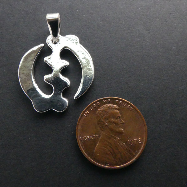 Adinkara Pendants, Silver, Gye Nyame, 20mm