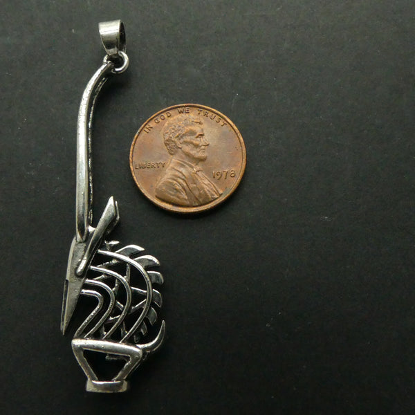 Chiwara Pendant, Silver, 2 inches tall