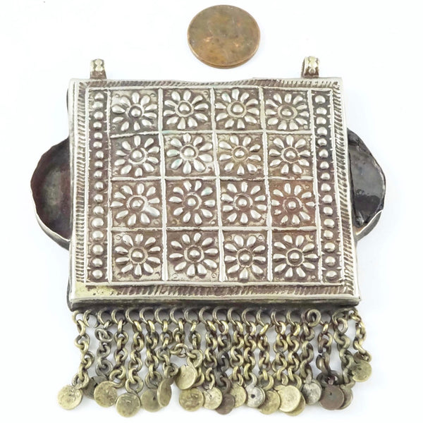 Kuchi, Vintage Metal Pendant, 85x75mm