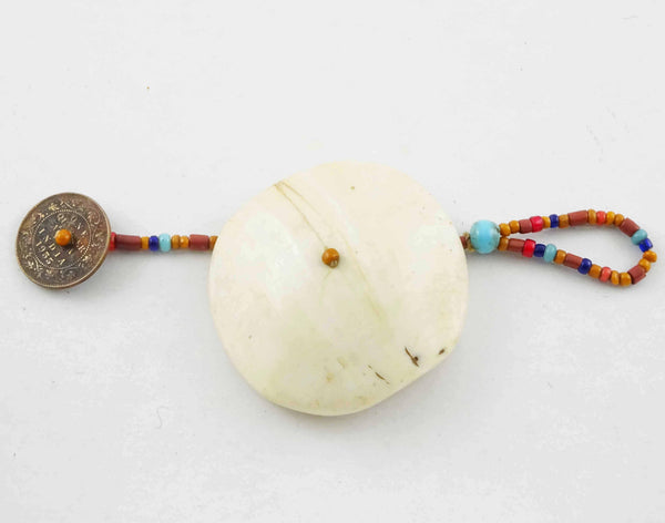 Naga Belt Extender, Shell & Glass Beads 6” Long