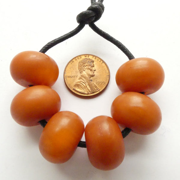 African Amber, Faux Amber Dark Amber, 12x17mm, Set of 6