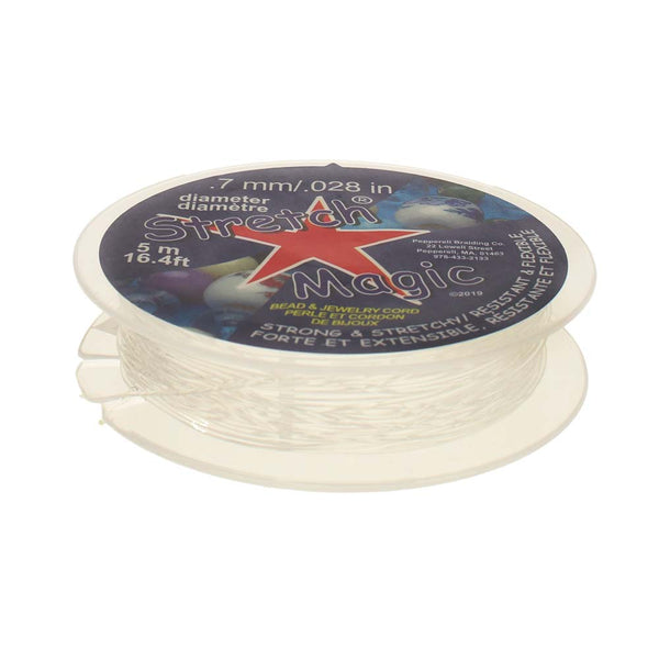 Elastic Cord, Stretch Magic, Clear 0.7 Diameter on 5 Meter Spool