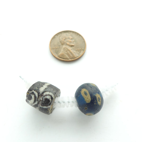Ancient Roman or Islamic Beads from the African Trade, Set of 2