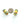 Millefiori Antique Trade Beads, Yellow & Red with Green Chevron Murrine, Set of 2