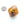 African Amber Antique Diamond Shape Bead with Rare View Inside, 34x30mm
