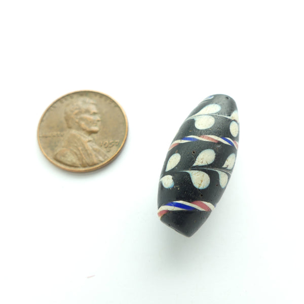 Lampwork, Antque Venetian, Lewis & Clarik Bead, 26x13mm