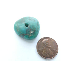 Moroccan Amazonite Bead, Deep Blue/Green Color, 10x23mm