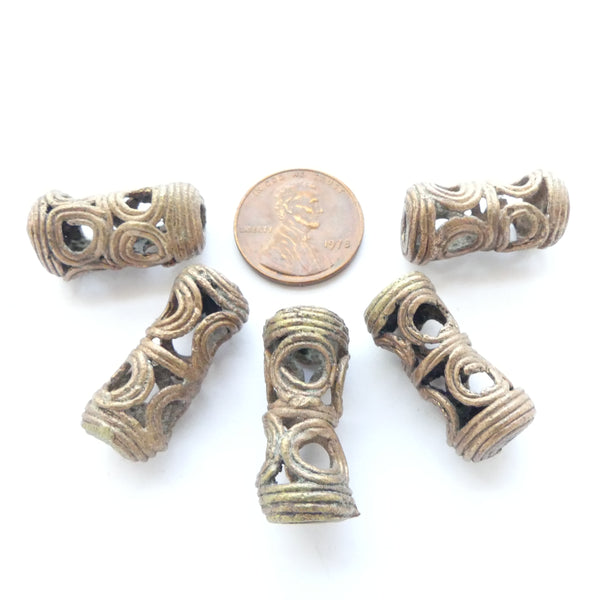 Brass, Lost Wax Cast Tubes, Sold Individually, 15x10mm