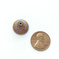 Kiffa, Cone Shape, Multi-Colored, 16mm Diameter 10mm Tall, Excellent Condition