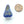 Kiffa, Vintage, Blue with White Dots, Perfect, 30mm Tall by 18mm Wide at Base