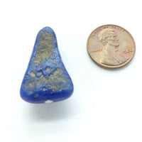 Kiffa, Vintage, Blue with White Dots, Perfect, 30mm Tall by 18mm Wide at Base