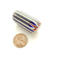 Chevron, Antique Venetian Large Long 6-Layer Bead, 39x20mm