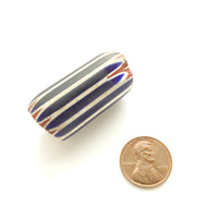 Chevron, Antique Venetian Large Long 6-Layer Bead, 39x20mm