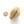 Powderglass, Large Yellow Bead with Green & Brown Stripes, 44mm long