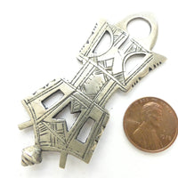 Moroccan Tuareg Veil Weight, Vintage Silver, 3 inches long