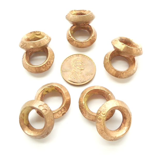Copper, Large Ethiopian Rings, Outer Diameter about 18mm