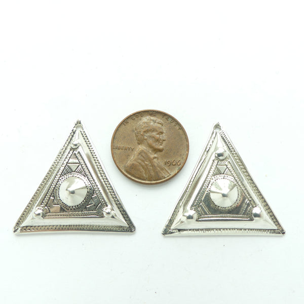 Moroccan Silver, Tuareg Triangle Penands, 27x27mm, Sold Individually