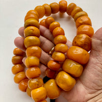 African Amber, Berber Strand 32 Inches Long with 49 Beads