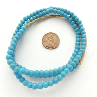 Molded Vintage Czech Glass (Prosser) Beads, Round 4.5mm on 23-inch Strands