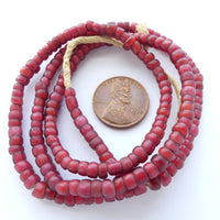 White Hearts Antique 4mm Beads on 22-inch Strands