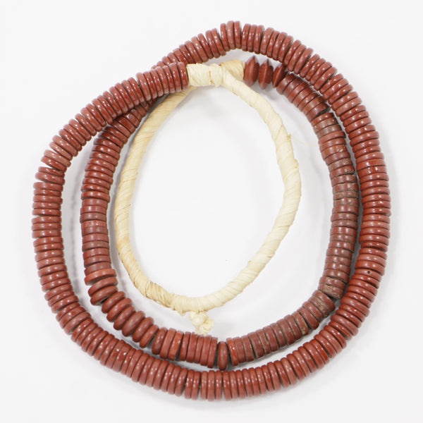 Slices, Brick Brown Mixed Strand  2x9mm on 21-inch Strand