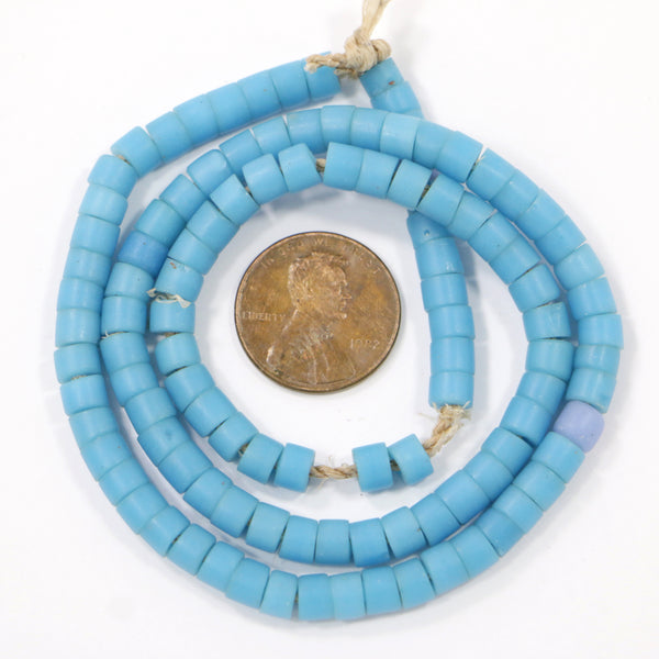 Small African Strand, Turquoise 5x4mm on 17-inch Strand