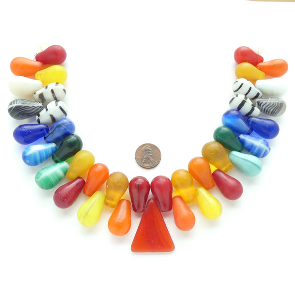 Bohemian, Wedding Beads, High Graded Sorted Collector/Designer Strand of 14-inches