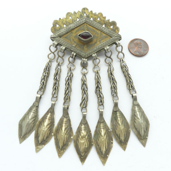 Turkoman Clasp Components Made into Pendants, 60mm Wide, Sold Individually