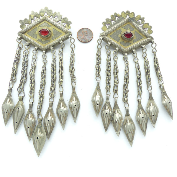 Turkoman Clasp Components Made Into Pendants, 60mm Wide, Sold Individually
