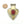 Turkoman Heart-Shape Dorsal Pendant Small with Carnelian 2.25x1.75 inches