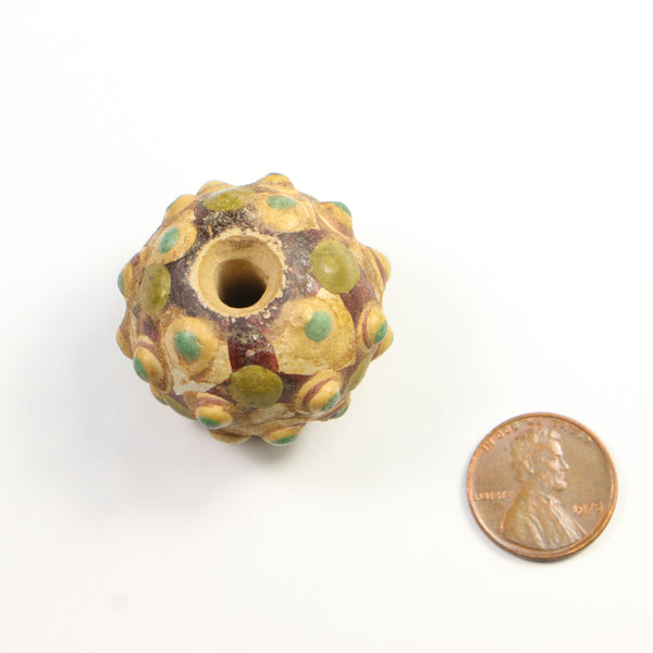 Ancient Chinese Warring States Composite Eye Bead, 27x32mm